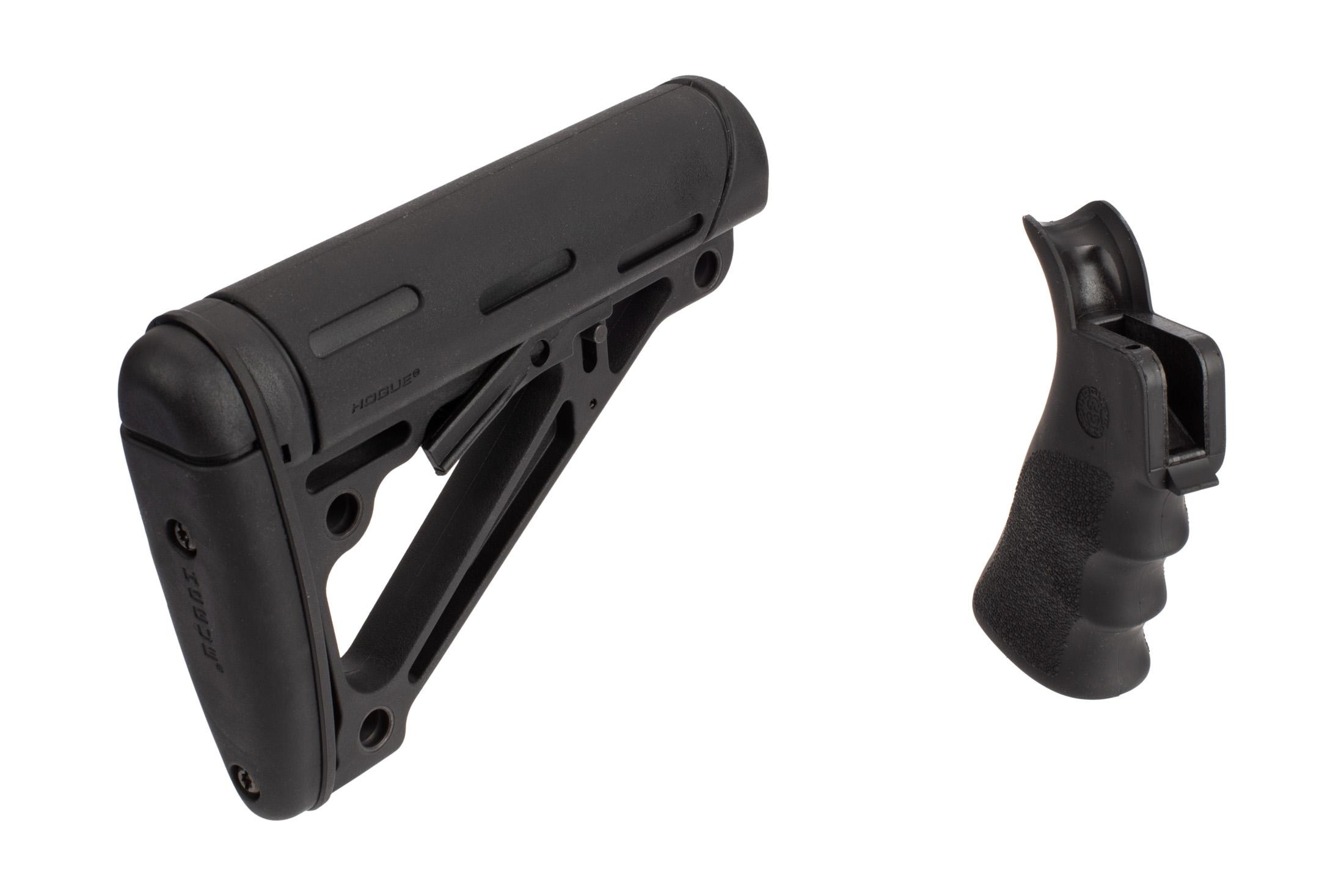 Hogue AR15  Beavertail Grip with Finger Grooves and OverMolded MIL-SPEC Collapsible Buttstock